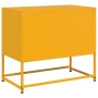 Mueble para TV de acero amarillo mostaza 68x39x60,5 cm