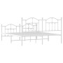 Estructura cama metal con cabecero y pie cama blanco 183x213 cm de vidaXL, Camas y somieres - Ref: Foro24-353511, Precio: 147...
