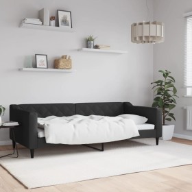 Schlafsofa aus schwarzem Stoff, 90 x 200 cm von vidaXL, Betten und Lattenroste - Ref: Foro24-354163, Preis: 187,94 €, Rabatt: %