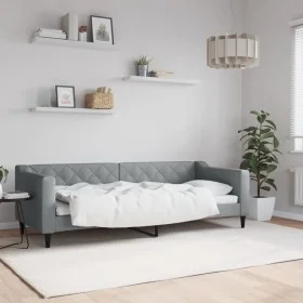 Light gray fabric sofa bed 80x200 cm by vidaXL, Beds and slatted bases - Ref: Foro24-354156, Price: 183,23 €, Discount: %