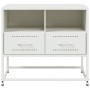 Mueble para TV de acero blanco 68x39x60,5 cm