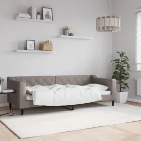 Taupe gray fabric sofa bed 80x200 cm by vidaXL, Beds and slatted bases - Ref: Foro24-354159, Price: 181,32 €, Discount: %