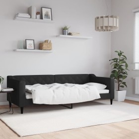 Schlafsofa aus schwarzem Stoff, 80 x 200 cm von vidaXL, Betten und Lattenroste - Ref: Foro24-354158, Preis: 182,47 €, Rabatt: %