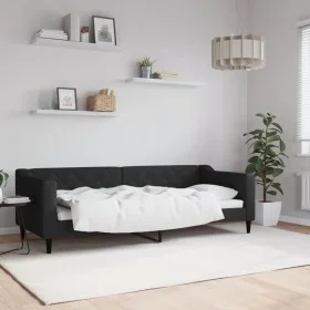 Schlafsofa aus schwarzem Stoff, 80 x 200 cm von vidaXL, Betten und Lattenroste - Ref: Foro24-354158, Preis: 182,00 €, Rabatt: %