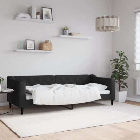 Schlafsofa aus schwarzem Stoff, 80 x 200 cm von vidaXL, Betten und Lattenroste - Ref: Foro24-354158, Preis: 182,47 €, Rabatt: %