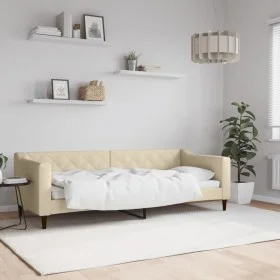 Cream fabric sofa bed 80x200 cm by vidaXL, Beds and slatted bases - Ref: Foro24-354160, Price: 182,63 €, Discount: %