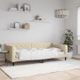 Sofá cama tela color crema 90x200 cm de vidaXL, Camas y somieres - Ref: Foro24-354165, Precio: 186,90 €, Descuento: %