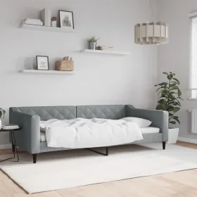 Light gray fabric sofa bed 100x200 cm by vidaXL, Beds and slatted bases - Ref: Foro24-354166, Price: 199,35 €, Discount: %