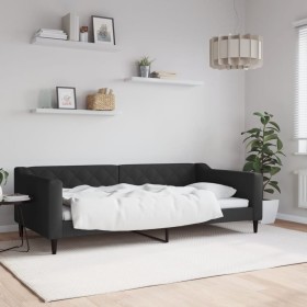 Schlafsofa aus schwarzem Stoff, 100 x 200 cm von vidaXL, Betten und Lattenroste - Ref: Foro24-354168, Preis: 195,77 €, Rabatt: %