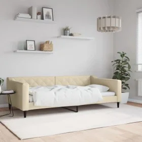 Schlafsofa aus cremefarbenem Stoff, 100 x 200 cm von vidaXL, Betten und Lattenroste - Ref: Foro24-354170, Preis: 195,75 €, Ra...