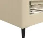 Cream fabric sofa bed 100x200 cm by vidaXL, Beds and slatted bases - Ref: Foro24-354170, Price: 195,75 €, Discount: %