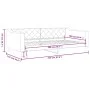 Cream fabric sofa bed 100x200 cm by vidaXL, Beds and slatted bases - Ref: Foro24-354170, Price: 195,75 €, Discount: %