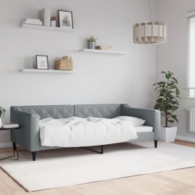 Sofá cama tela gris claro 90x190 cm de vidaXL, Camas y somieres - Ref: Foro24-354171, Precio: 184,53 €