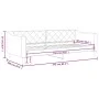 Sofá cama tela gris claro 90x190 cm de vidaXL, Camas y somieres - Ref: Foro24-354171, Precio: 181,91 €, Descuento: %