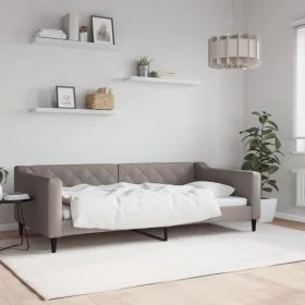 Taupegraues Schlafsofa aus Stoff, 100 x 200 cm von vidaXL, Betten und Lattenroste - Ref: Foro24-354169, Preis: 200,13 €, Raba...