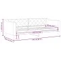 Black fabric sofa bed 90x190 cm by vidaXL, Beds and slatted bases - Ref: Foro24-354173, Price: 181,55 €, Discount: %