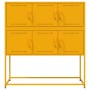 Aparador de acero laminado en frío amarillo 100,5x39x107 cm