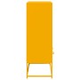 Aparador de acero amarillo mostaza 68x39x111,5 cm