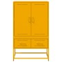 Aparador de acero amarillo mostaza 68x39x111,5 cm