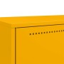 Aparador de acero amarillo mostaza 68x39x111,5 cm