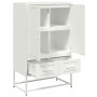 Aparador de acero blanco 68x39x111,5 cm en Aparadores | Comprar online en Foro24