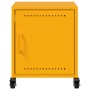 Mesita de noche acero amarillo mostaza 36x39x43,5 cm