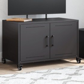 Mueble de TV acero negro 68x39x43,5 cm en Muebles TV | Comprar online en Foro24