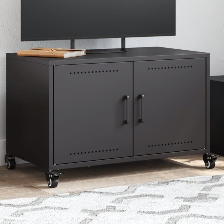 Mueble de TV acero negro 68x39x43,5 cm en Muebles TV | Comprar online en Foro24