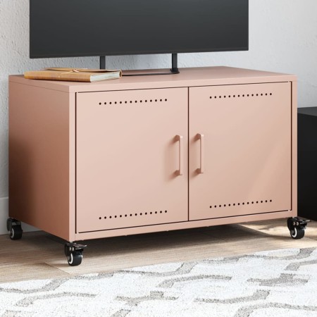 Mueble para TV acero laminado en frío rosa 68x39x43,5 cm en Muebles TV | Comprar online en Foro24
