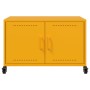 Mueble TV acero laminado en frío amarillo mostaza 68x39x43,5 cm