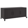 Mueble para TV acero negro 100,5x39x43,5 cm