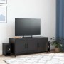 Mueble para TV acero negro 100,5x39x43,5 cm