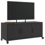 Mueble para TV acero negro 100,5x39x43,5 cm