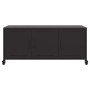 Mueble para TV acero negro 100,5x39x43,5 cm