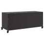 Mueble para TV acero negro 100,5x39x43,5 cm