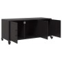 Mueble para TV acero negro 100,5x39x43,5 cm