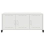 Mueble para TV acero laminado en frío blanco 100,5x39x43,5 cm
