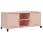 Mueble de TV acero rosa 100,5x39x43,5 cm
