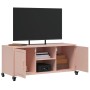 Mueble de TV acero rosa 100,5x39x43,5 cm