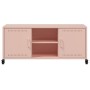 Mueble de TV acero rosa 100,5x39x43,5 cm