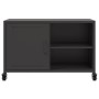Mueble de TV acero negro 68x39x43,5 cm en Muebles TV | Comprar online en Foro24