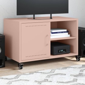 Mueble de TV acero rosa 68x39x43,5 cm Mueble de TV acero rosa 68x39x43,5 cm