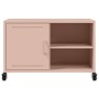 Mueble de TV acero rosa 68x39x43,5 cm