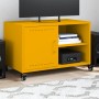 Mueble de TV acero amarillo mostaza 68x39x43,5 cm