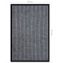Grau gestreifte Fußmatte 80x120 cm von vidaXL, Fußmatten - Ref: Foro24-331606, Preis: 35,96 €, Rabatt: %