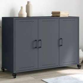 Aparador acero gris antracita 100,5x39x72 cm en Aparadores | Comprar online en Foro24