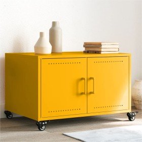 Mesa de centro acero amarillo mostaza 68x50x43,5 cm en Mesas de centro | Comprar online en Foro24