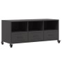 Mueble de TV acero negro 100,5x39x43,5 cm