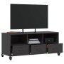 Mueble de TV acero negro 100,5x39x43,5 cm