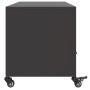 Mueble de TV acero negro 100,5x39x43,5 cm